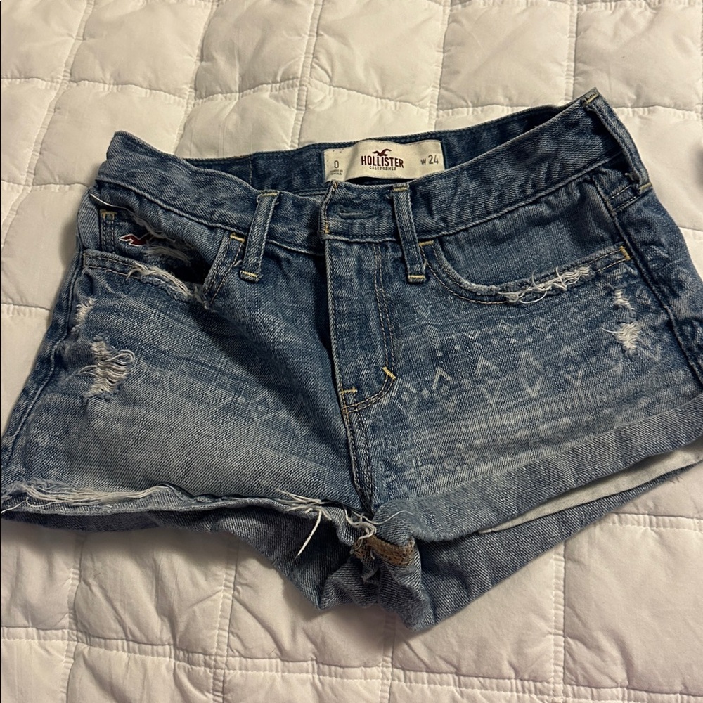 Hollister Blue Denim Cutoff Shorts